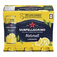 Sanpellegrino Naturali Sparkling Water - Limonata - 6 x 330ml