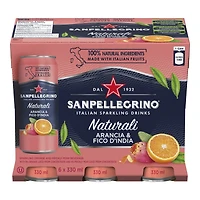 Sanpellegrino Naturali Sparkling Water - Arancia and Fico D'India - 6 x 330ml