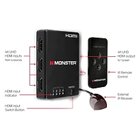 Monster 4 Device Hdmi Switch - Black - MHV12001
