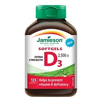 Jamieson Natural Sources Extra Strength Vitamin D3 Softgels - 135's