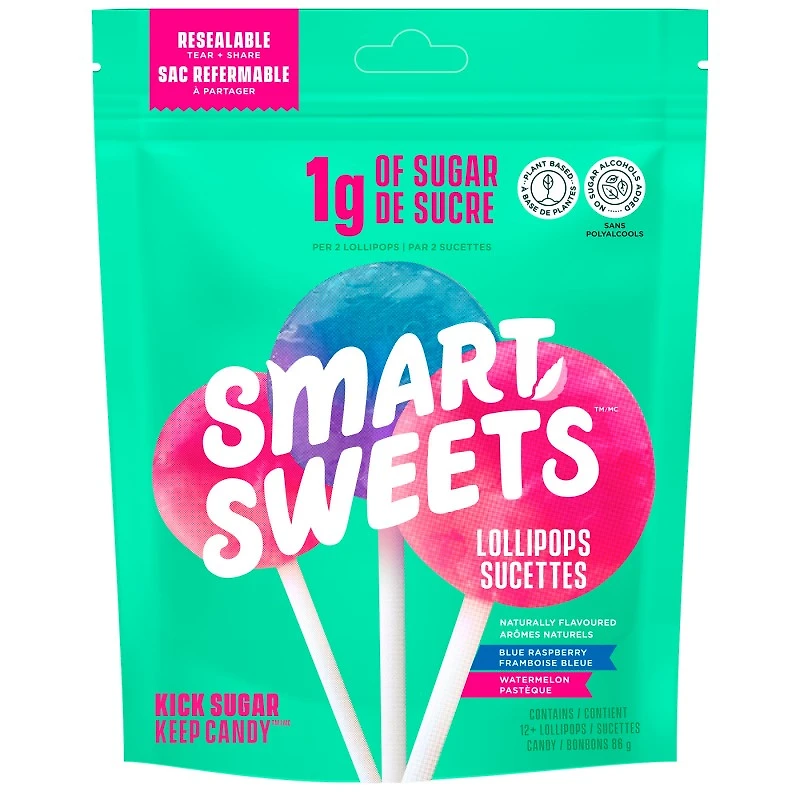 Smart Sweets Lollipops - 86g