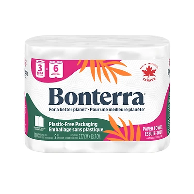 Bonterra Paper Towels Mega Rolls - 3s