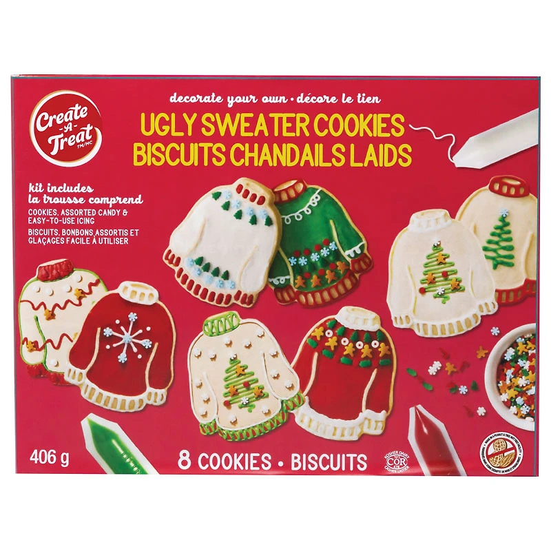 Create-a-Treat Ugly Sweater Cookie Kit - 406g