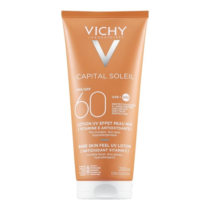 Vichy Capital Soleil Bare Skin Feel UV Lotion - SPF 60 - 200ml