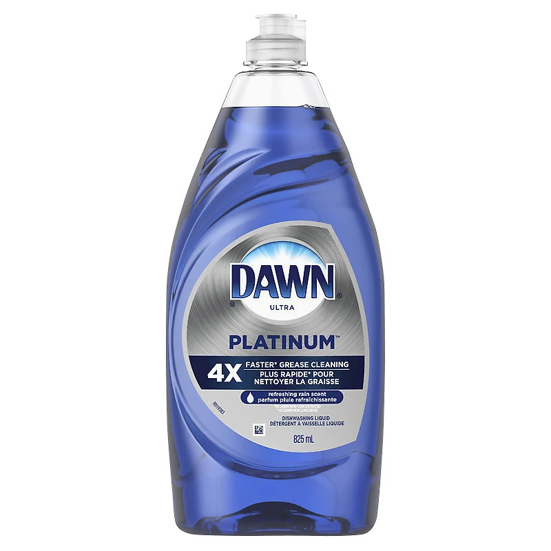 Dawn Ultra Dishwashing Liquid Platinum Refreshing Rain Scent - 825ml