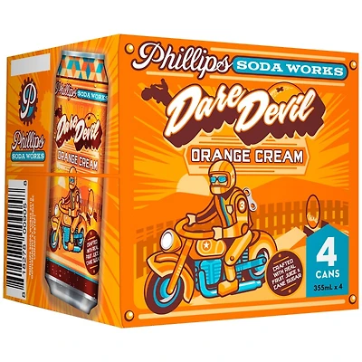 Phillips Dare Devil Orange Cream Soda Works - 4 X 355ml