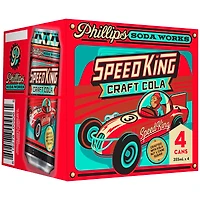 Phillips Speed King Craft Cola Soda Works - 4 X 355ml