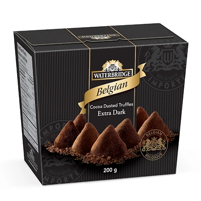 Waterbridge Belgian Dusted Truffles - Dark Chocolate - 200g
