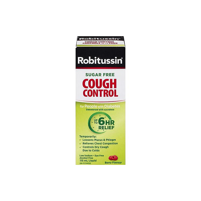 Robitussin DM Cough Control for People with Diabetes - 115ml