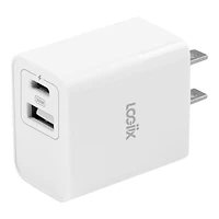LOGiiX Power Cube 30 Duo USB-A & USB-C Power Adapter - White - LGX-13351