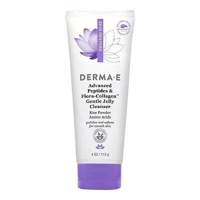 DERMA E Skin Restore Advanced Peptides & Flora-Collagen Gentle Jelly Cleanser - 113g