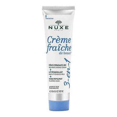 Nuxe CrÃ¨me FraÃ®che de BeautÃ© 3-in-1, 48-hour Moisturizing Cream, Make-Up Remover, Milk Plumping Mask - 100ml