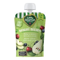 Little Gourmet Bright Blends Pear Cherry Spinach Chia - Puree - 113ml