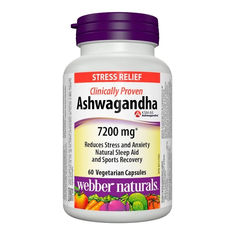 Webber Naturals Stress Relief Ashwagandha Capsules - 7200mg - 60's