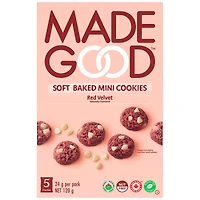 Made Good Soft Baked Mini Cookies - Red Velvet - 5pk/120g