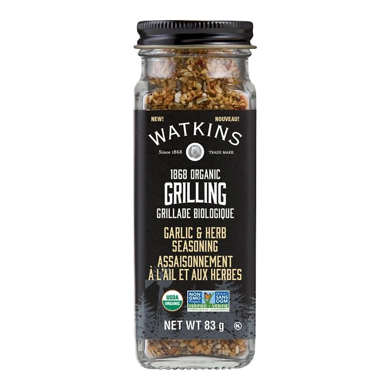 Watkins Grilling Garlic and Herb Seasoning - 83g