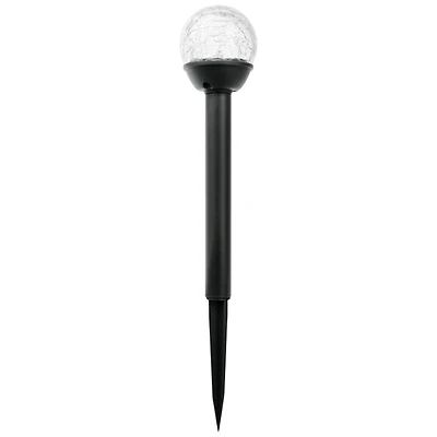Moonrays Crackle Glass Ball Solar Stake Light - 3 pack