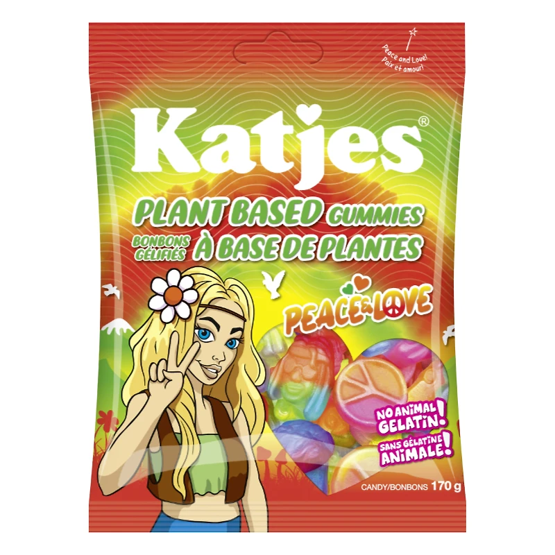Katjes Peace and Love Candy - Plant Based Gummies - 170g
