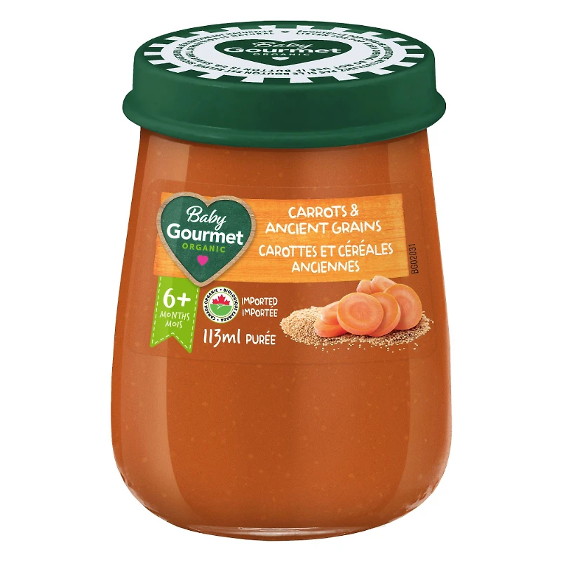 Baby Gourmet Puree - Carrots & Ancient Grains - 113ml