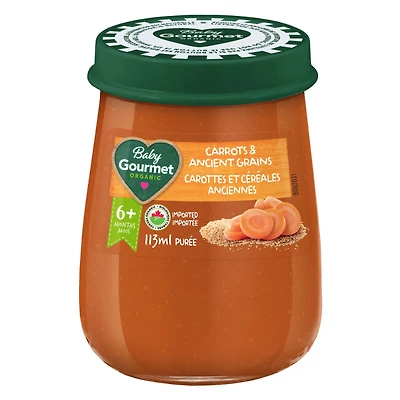 Baby Gourmet Puree - Carrots & Ancient Grains - 113ml
