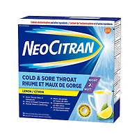 NeoCitran Cold & Sore Throat Night - Lemon - 10s