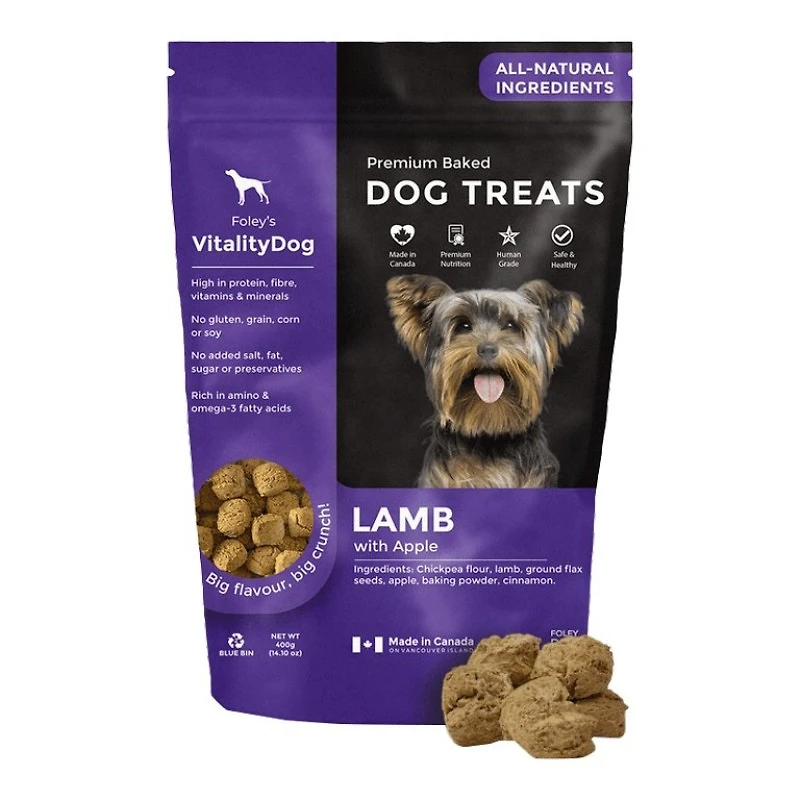 Foley Dog Treat VitalityDog Lamb with Apple - 400g