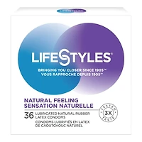 LifeStyles Natural Feeling Latex Condoms - 36's