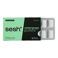 Sesh+ Nicotine Chewing Gum - Wintergreen - 4mg - 10's