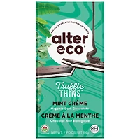 Alter Eco Organic Dark Chocolate Truffle Thins Mint Creme - 84g