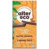 Alter Eco Dark Chocolate Truffle Thins Salted Caramel - 84g
