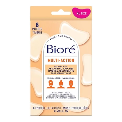 Biore Multi Action Blemish & Oil Absorbing Patches - 6's