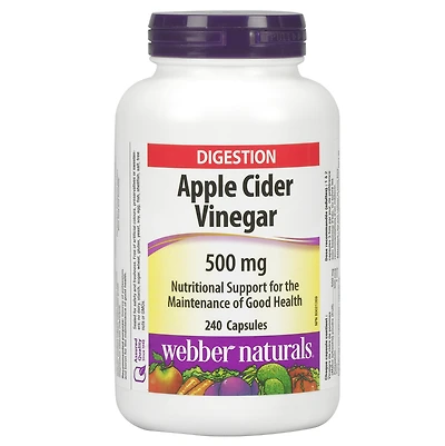 Webber Naturals Apple Cider Vinegar Capsules - 500mg - 240s