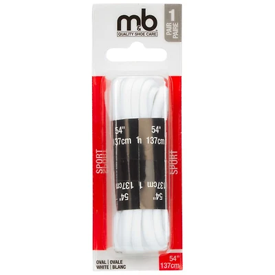 Moneysworth and Best Sport Oval Lace - White - 54 inch