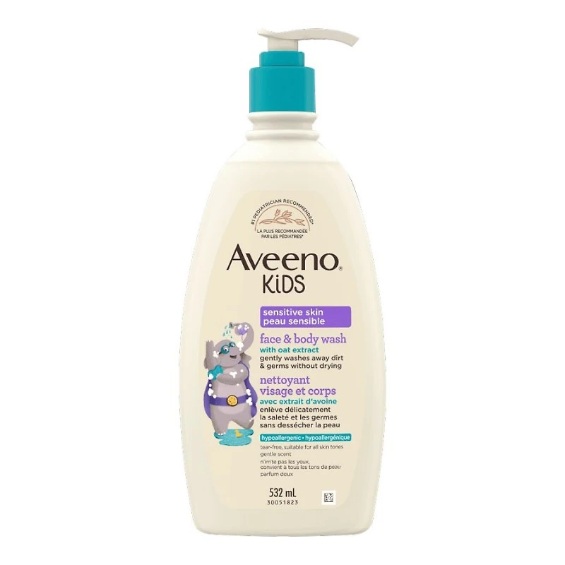 Aveeno Kids sensitive Skin Face and Body Wash - 532ml