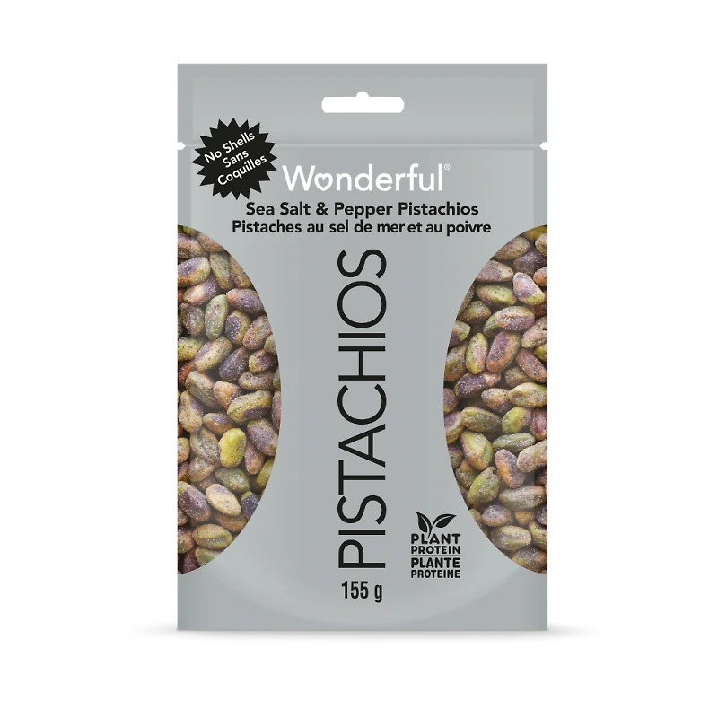 Wonderful Pistachios No Shells - Sea Salt & Pepper - 155g
