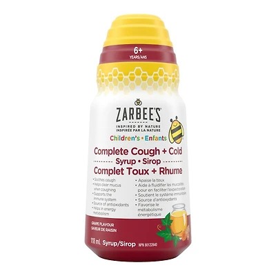 ZARBEES Complete Cough + Cold Syrup - 118ml
