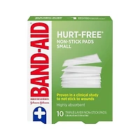 BAND-AID Hurt-Free Pads - 3.8 x 5 cm - Small - 10's
