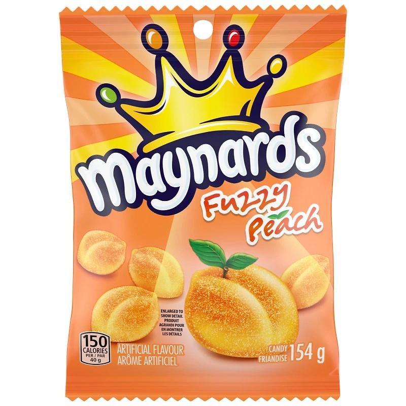 Maynards Fuzzy Peach Gummy Candies - 154g