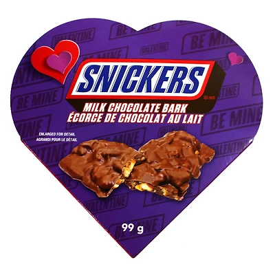 SNICKERS MILK CHOC BARK Size 99g