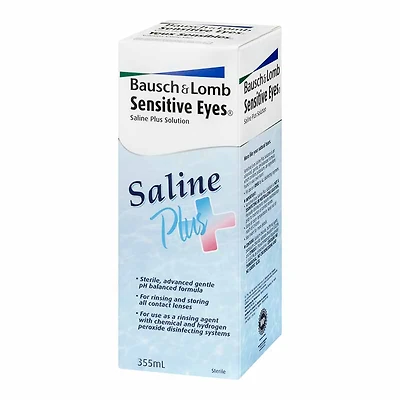 Bausch + Lomb Sensitive Eyes Saline Plus Contact Lens Cleaner - 355ml