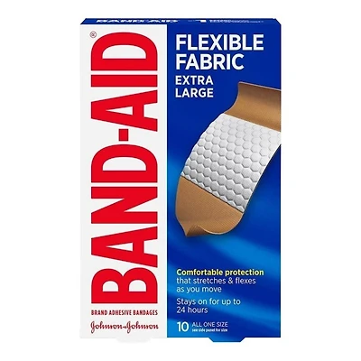 BAND-AID Flexible Fabric Bandages - Extra Large - 10's
