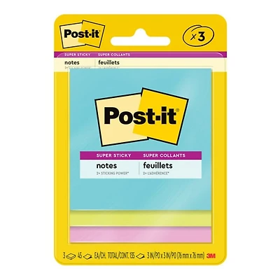 Post-it Super Sticky Supernova Neons Collection Notes - 3 x 45 sheets