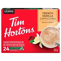 Tim Hortons Instant Cappuccino French Vanilla Powder Coffee - 24pack