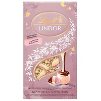 Lindt Lindor Neapolitan Strawberry Flavoured White Chocolate Bag - 150g