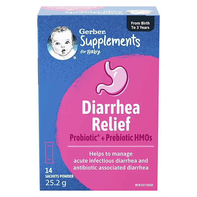 GERBER Supplements for Baby Diarrhea Relief Powder Sachets - 14's