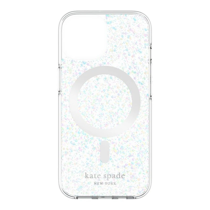 Kate Spade New York Hardshell Case for iPhone 15 Pro - Chunky Glitter Iridescent