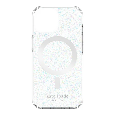 Kate Spade New York Hardshell Case for iPhone 15 Pro - Chunky Glitter Iridescent