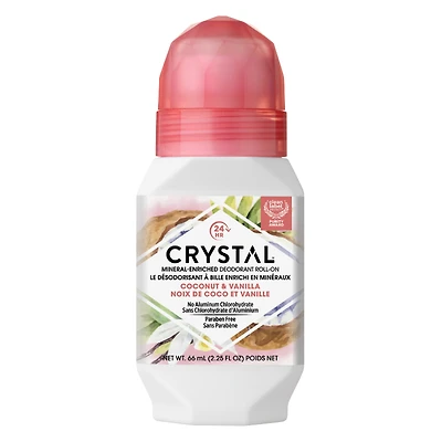 Crystal Body Roll-On Deodorant - Coconut & Vanilla - 60ml