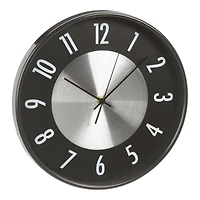 Today by London Drugs Wall Clock - 30.5cm - Black\Aluminum