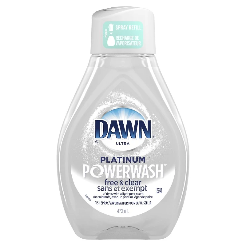 Dawn Ultra Platinum Powerwash Dishwashing Liquid - Free and Clear - 385g